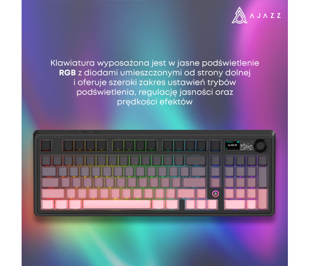 Ajazz AK980 V2 Gift Switch V2 Gradient Pink z ekranem - 1536372 - zdjęcie 15